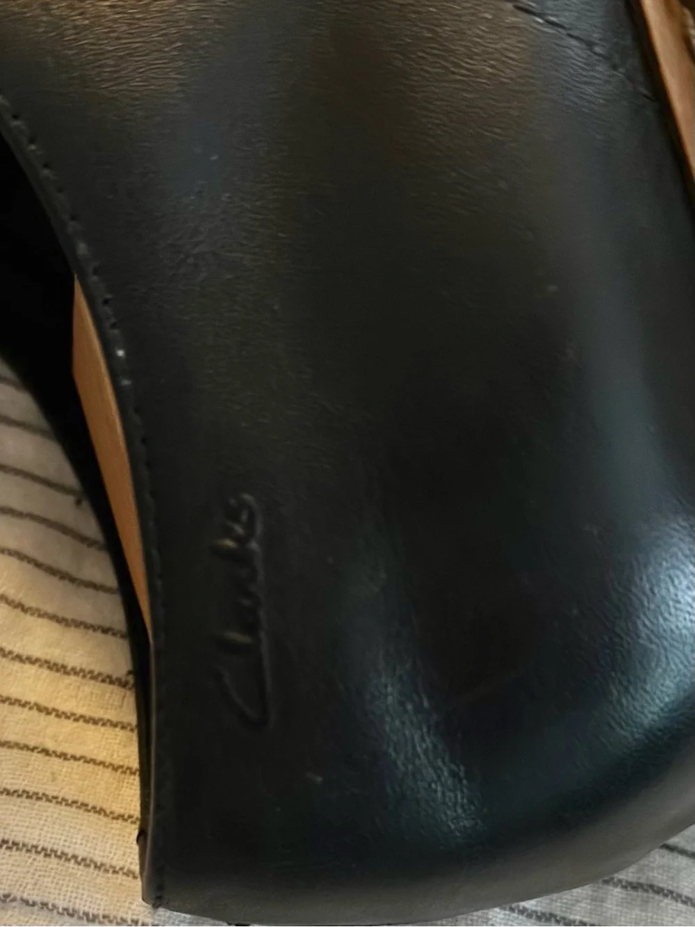 Clarks Men's Classic Black Leather Lace-Up Dress Shoes Size 13